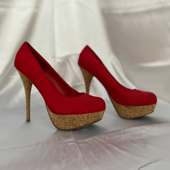 Red Platform Heels - Picture 2 of 7